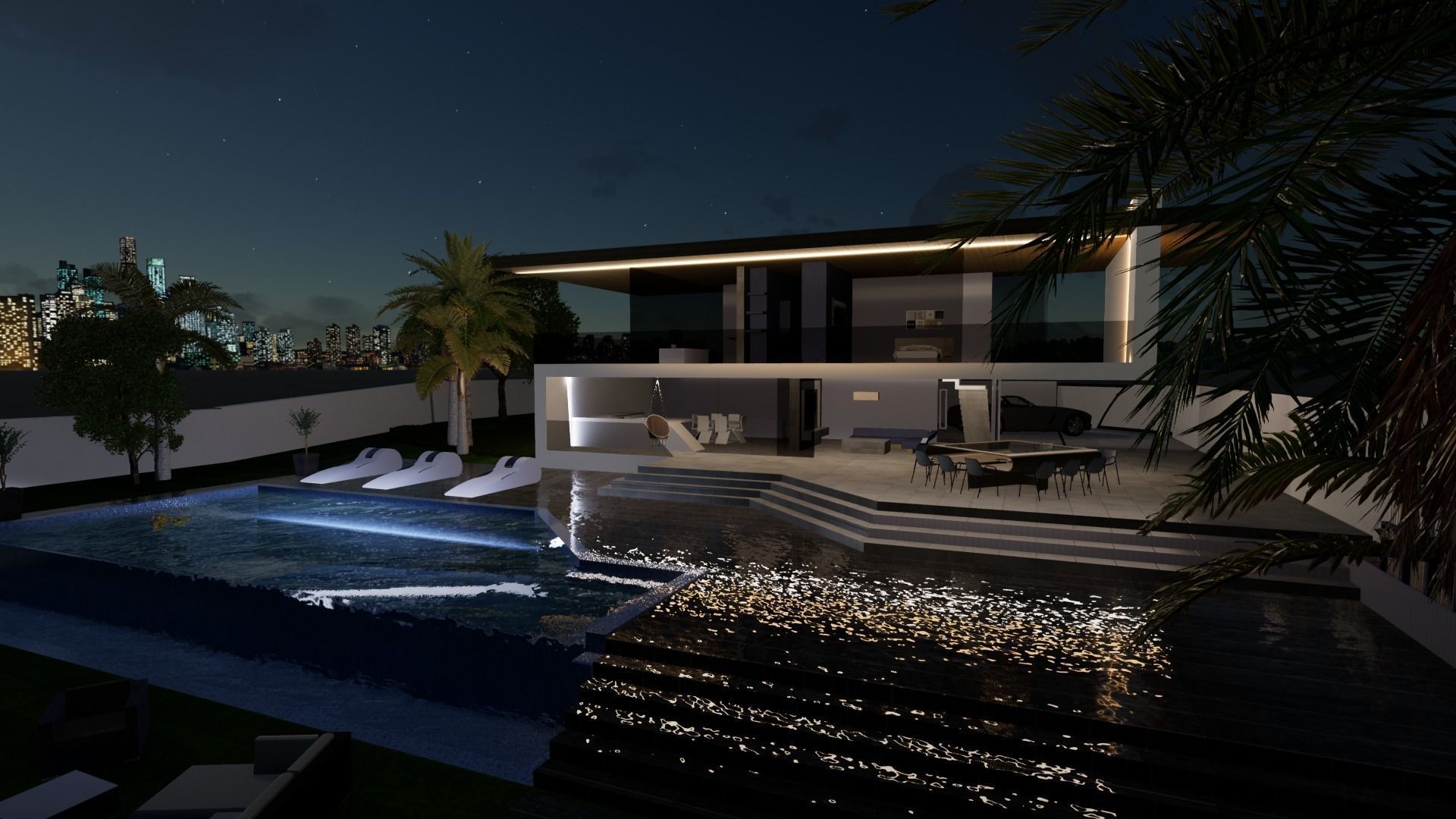 Modern chalet 3D model_11