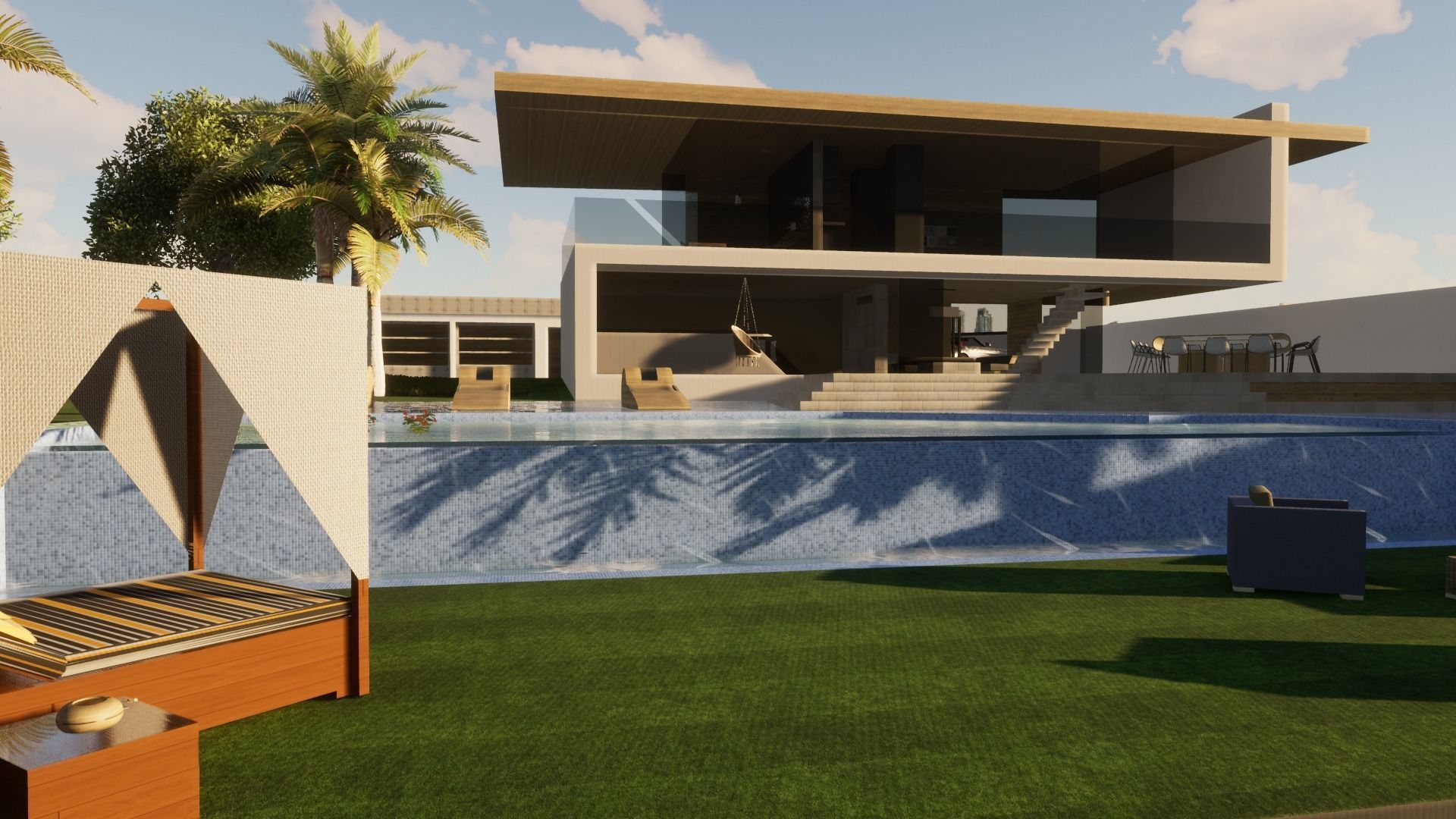 Modern chalet 3D model_16