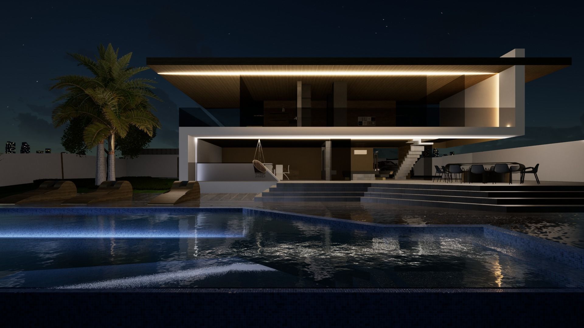 Modern chalet 3D model_15