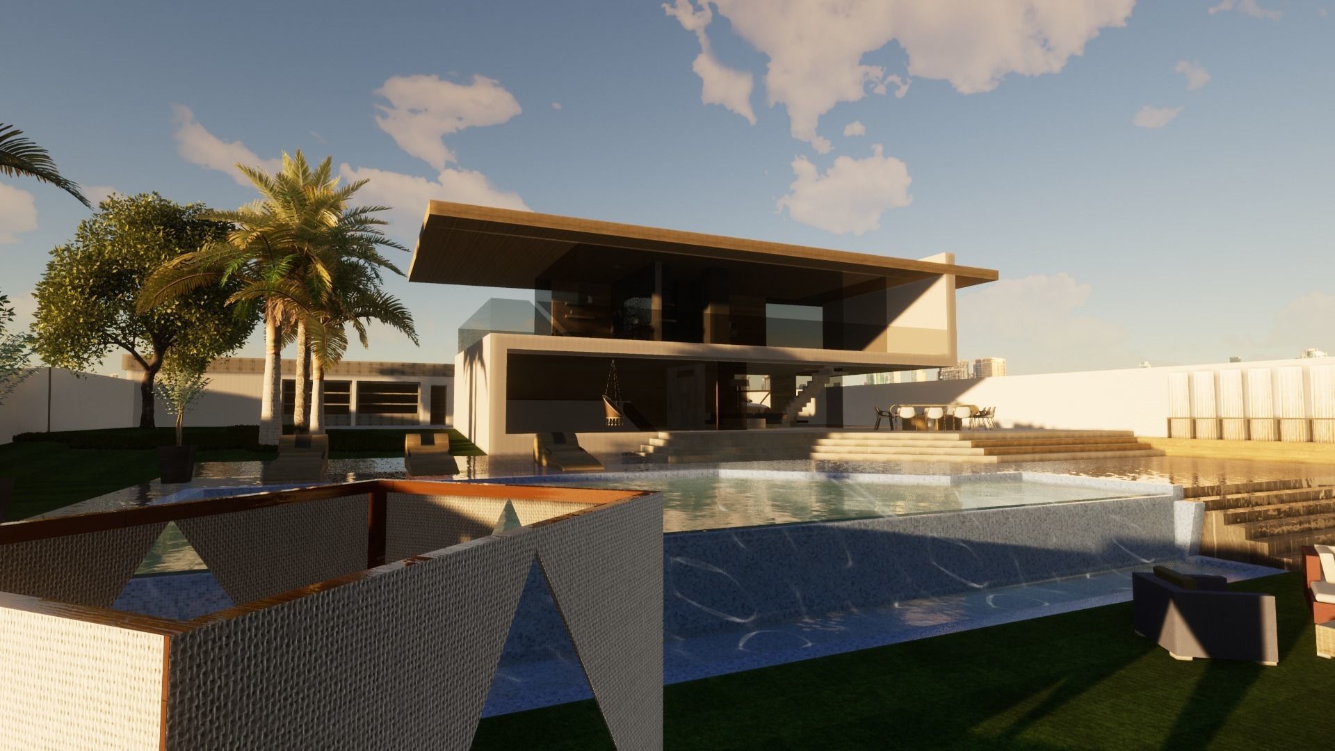 Modern chalet 3D model_7