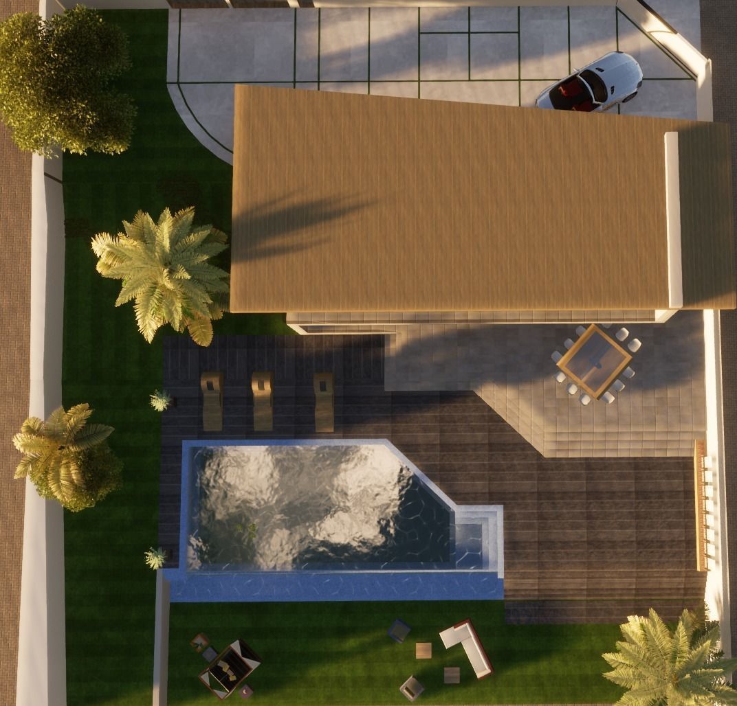 Modern chalet 3D model_9