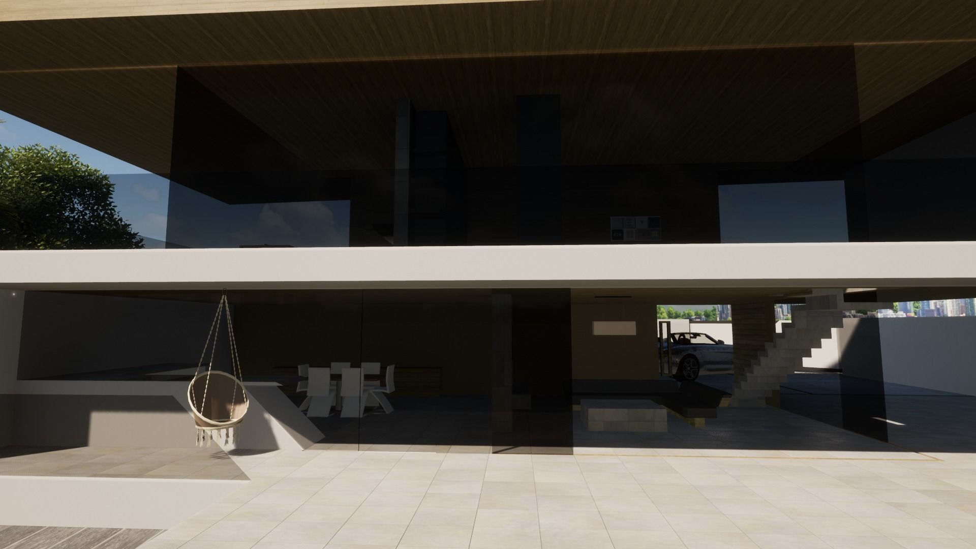 Modern chalet 3D model_12