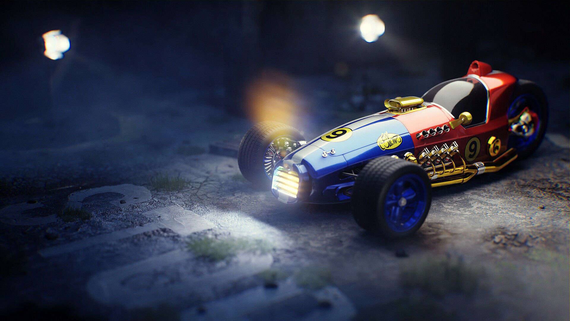 Open-wheel car 3D model_4