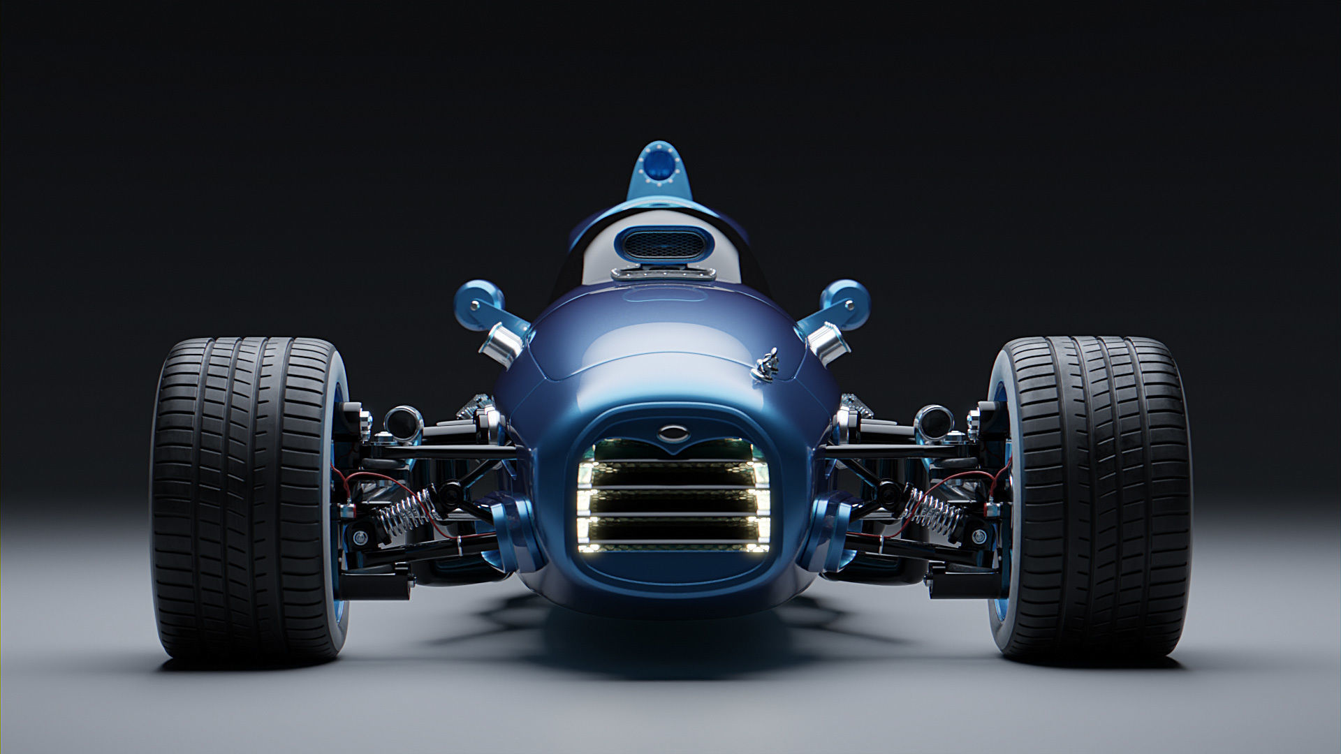 Open-wheel car 3D model_2