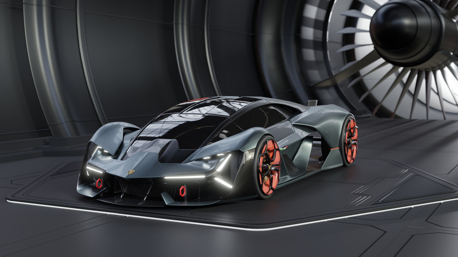 Open-wheel car 3D model_8