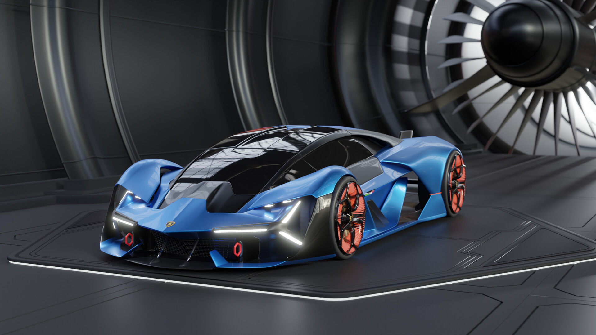 Open-wheel car 3D model_16