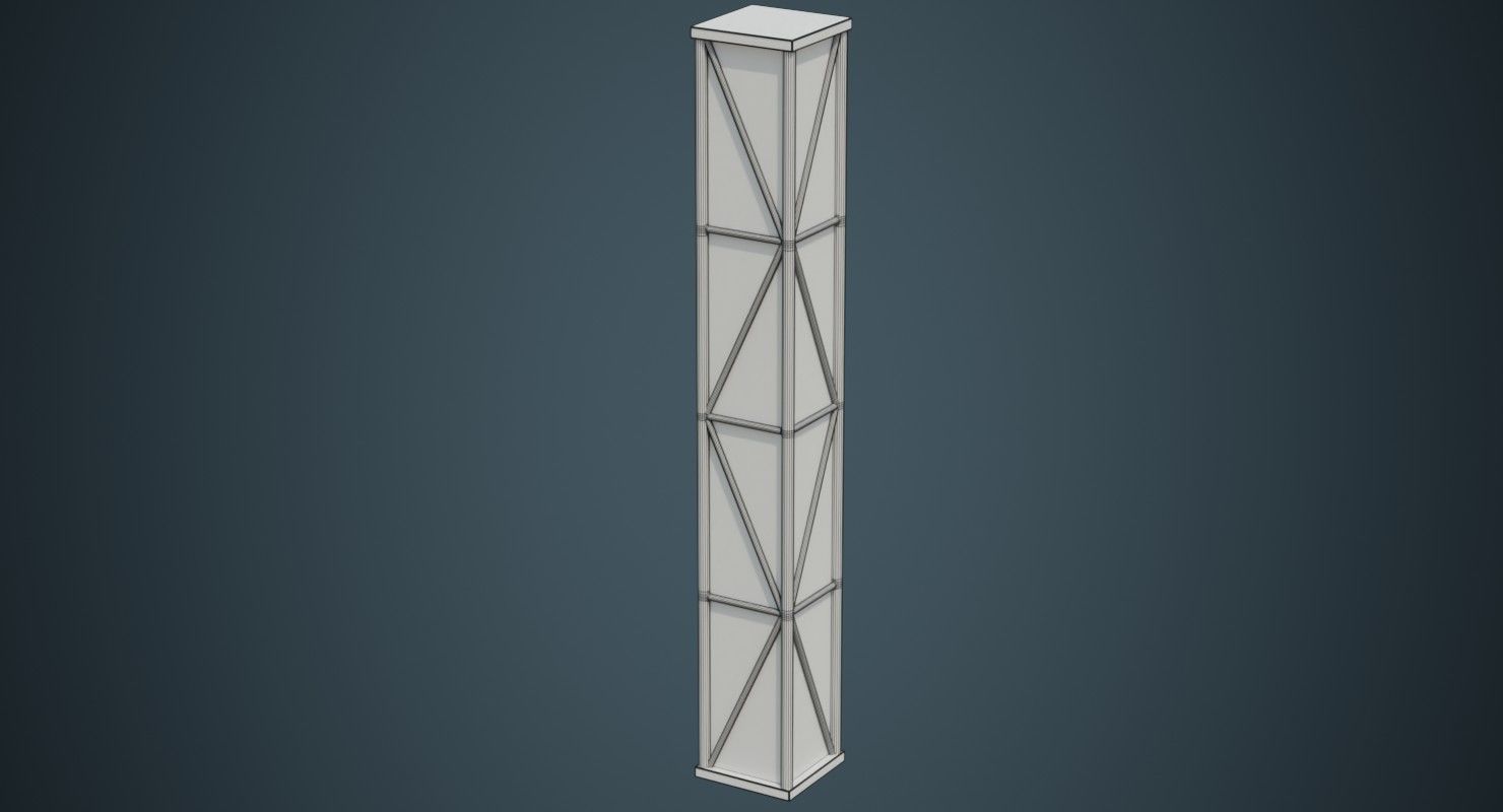 Pillar 1A Low-poly 3D model_6