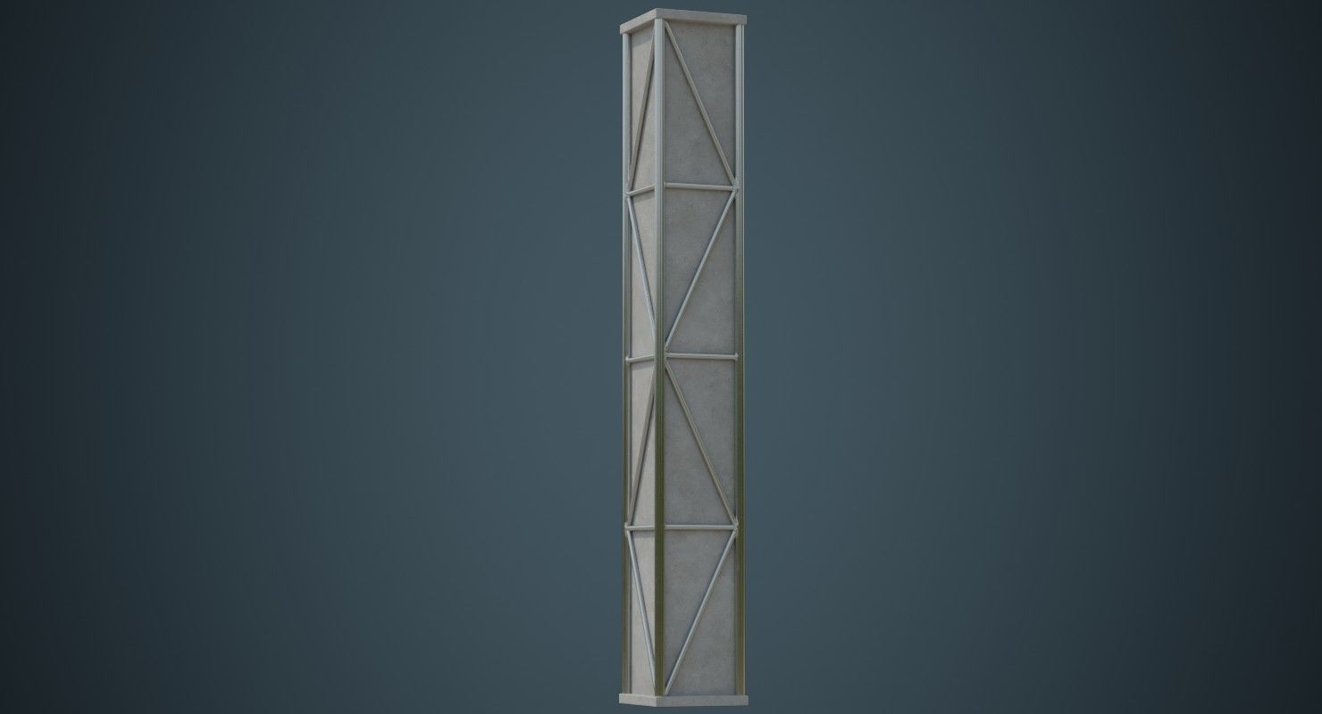 Pillar 1A Low-poly 3D model_3