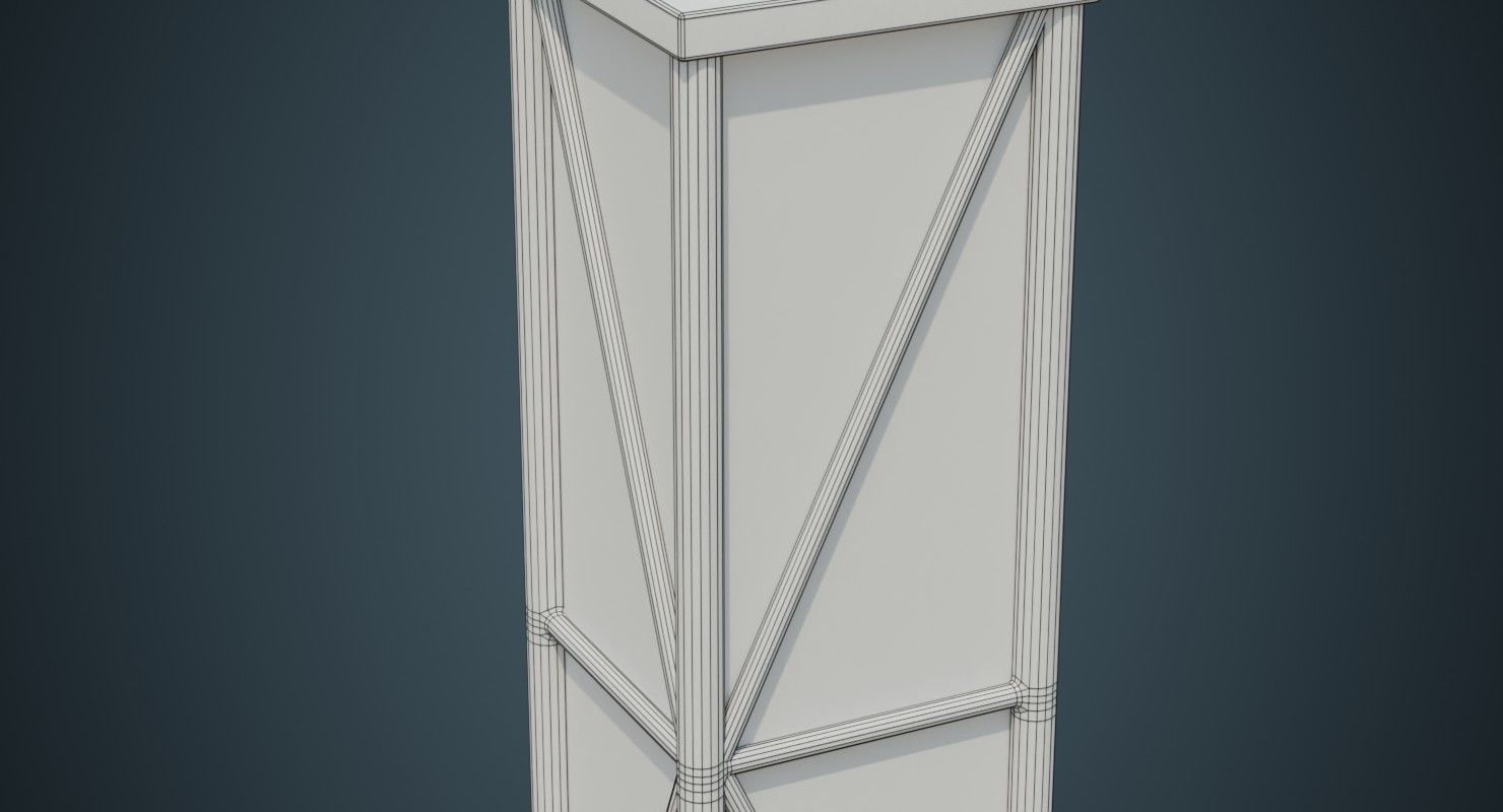 Pillar 1A Low-poly 3D model_7
