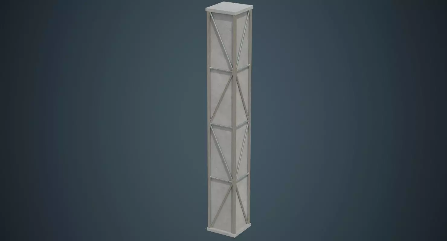 Pillar 1A Low-poly 3D model_0