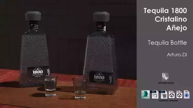 Tequila 1800 Cristalino Anejo 3D model