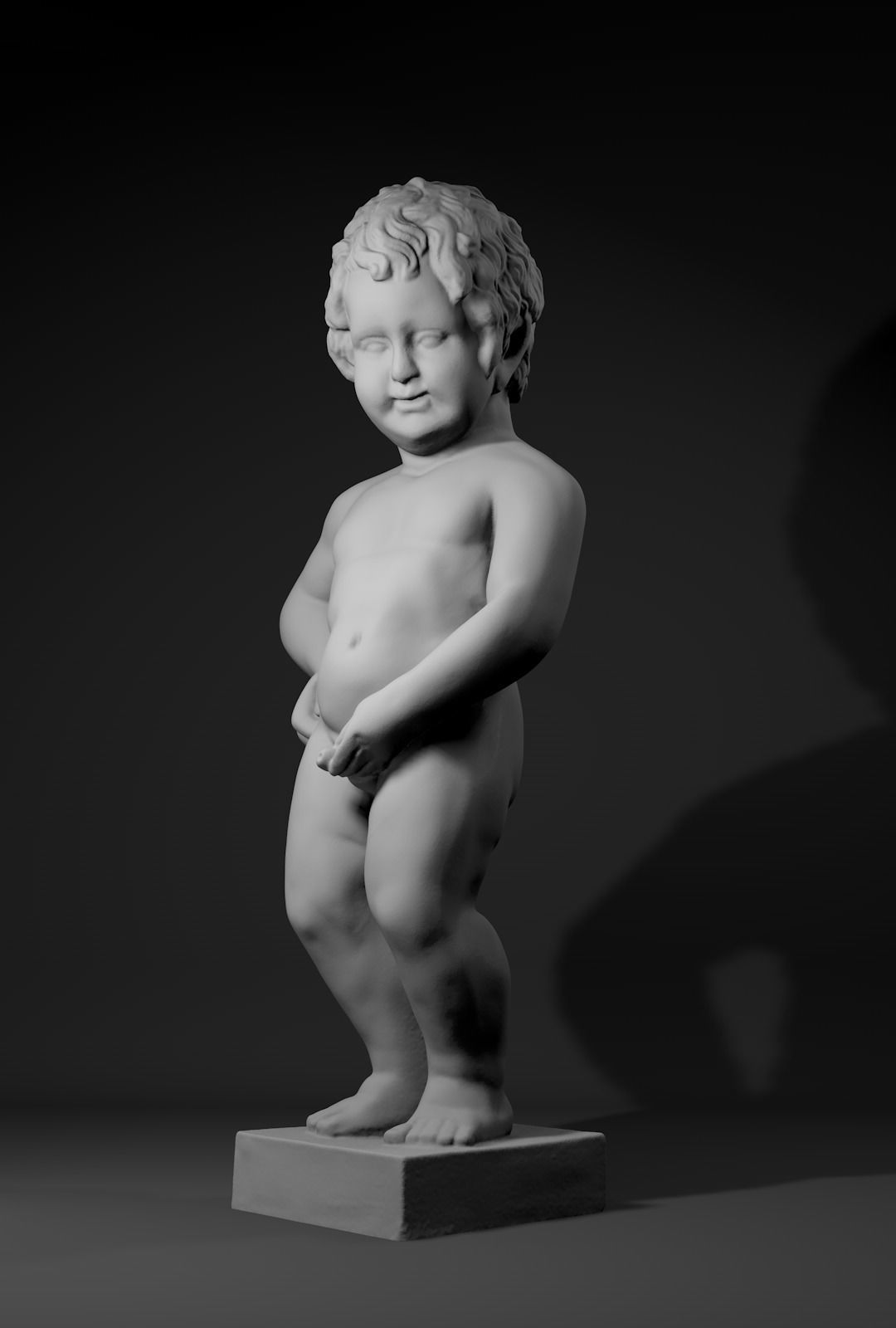 Peeing boy 3D model_1