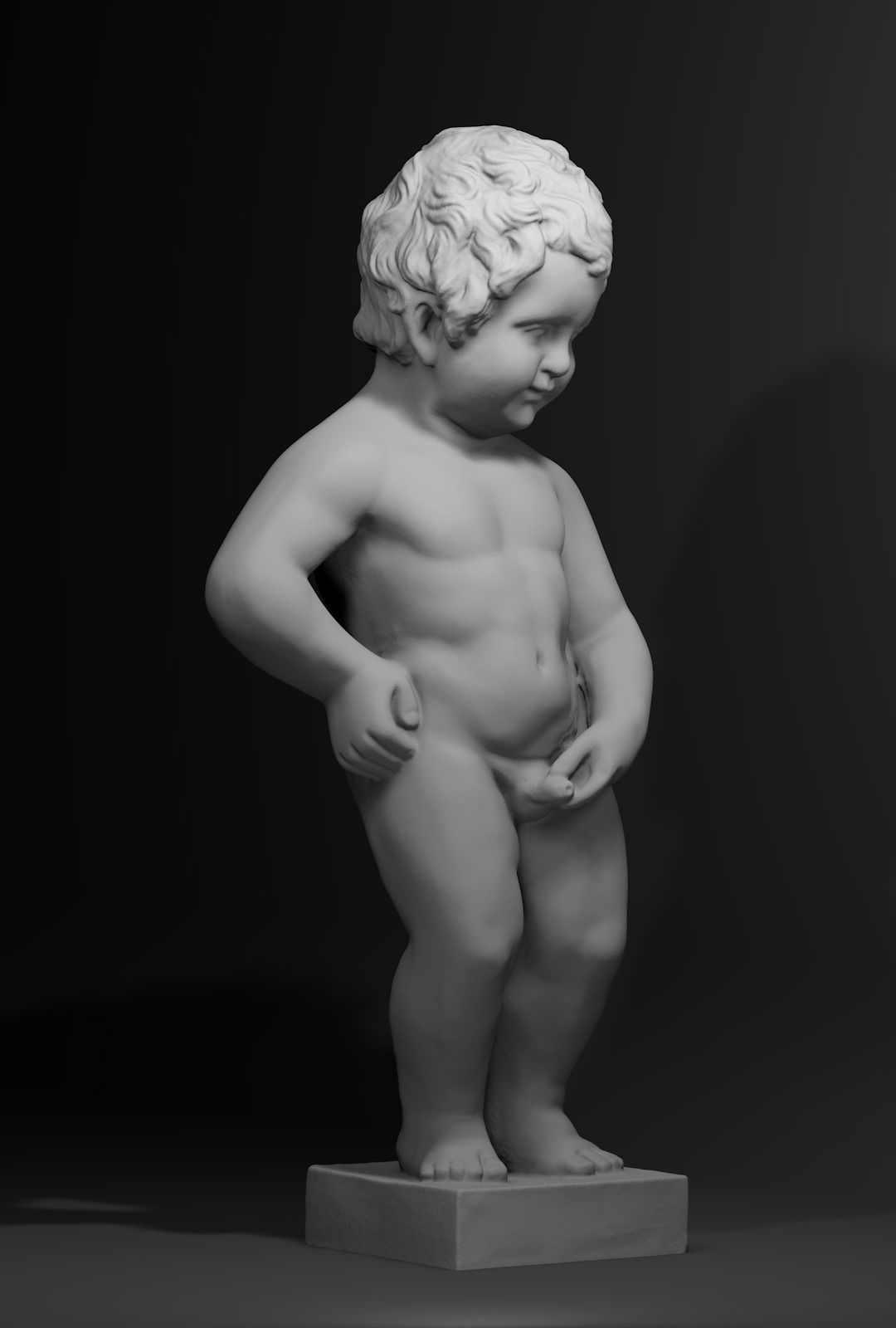 Peeing boy 3D model_5
