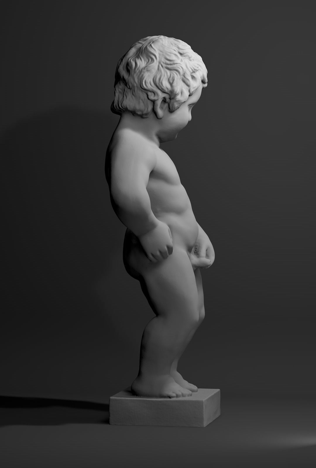 Peeing boy 3D model_3