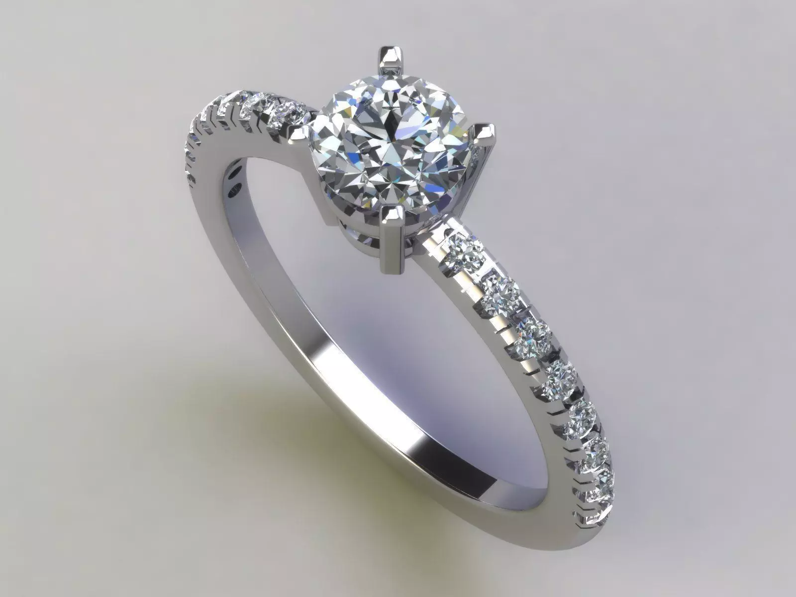 Solitaire ring 003 3D print model_0
