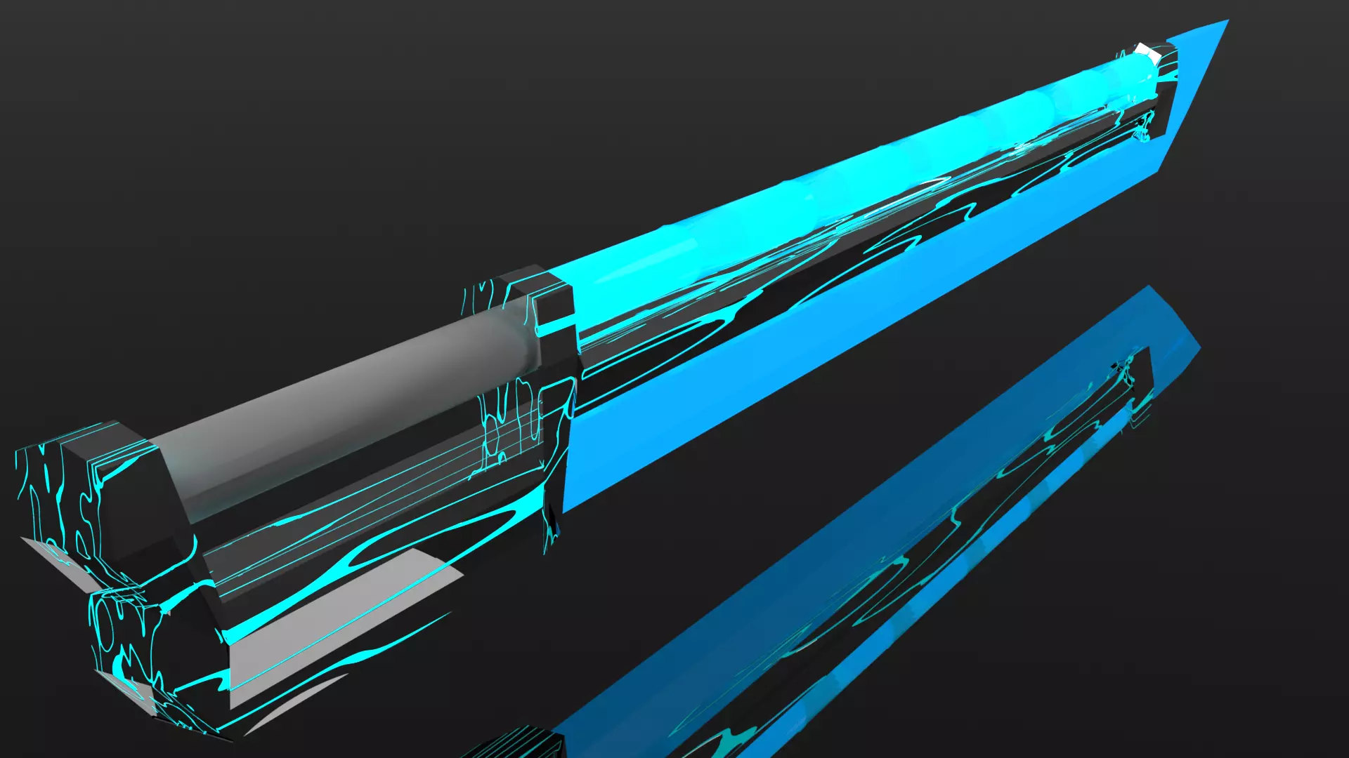 Plasma blade-Low Poly-PBR Low-poly 3D model