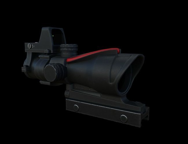 Low-Power Scope Low-poly 3D model