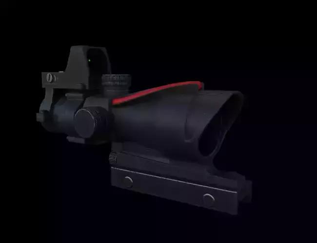 Low-Power Scope Low-poly 3D model