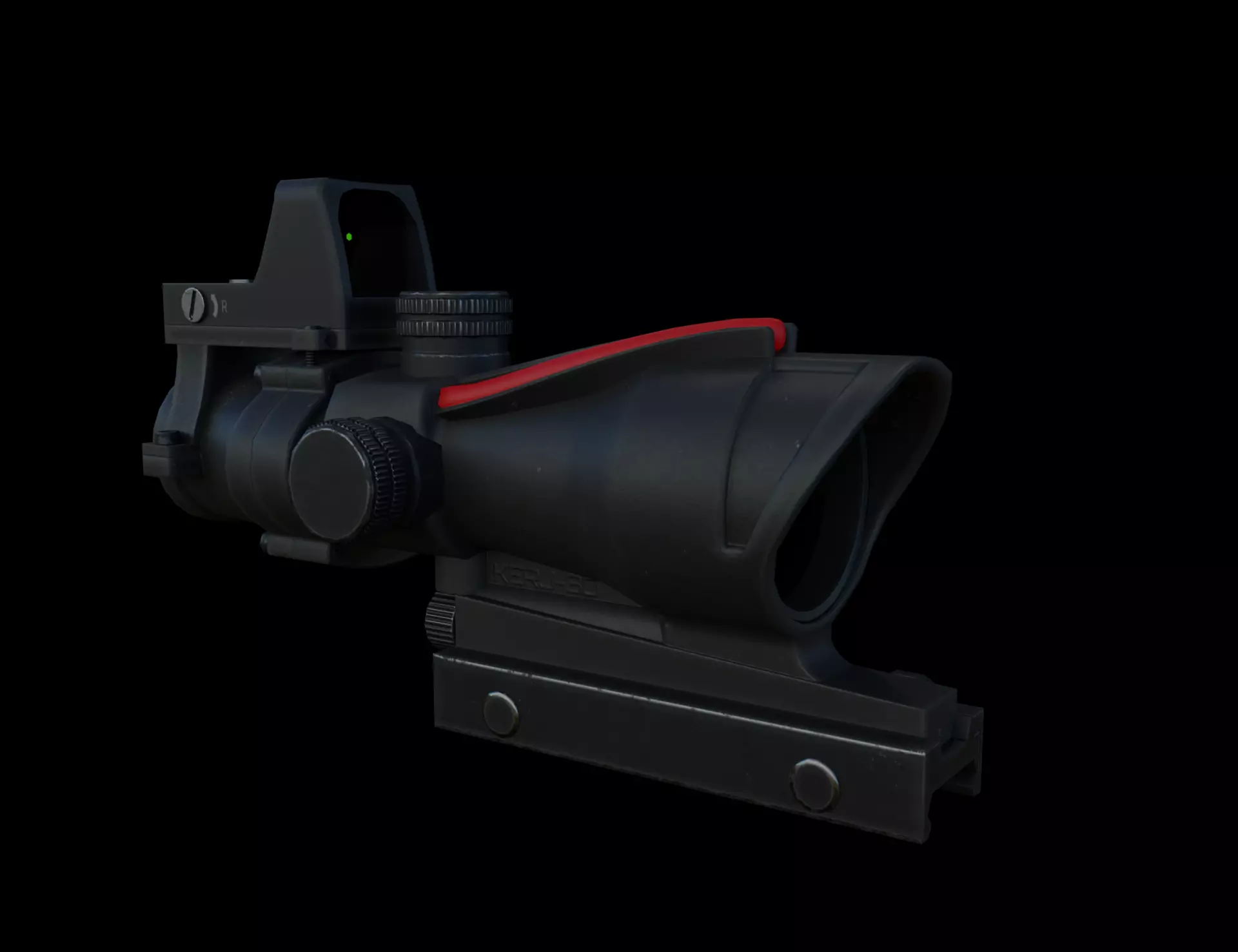 Low-Power Scope Low-poly 3D model_0