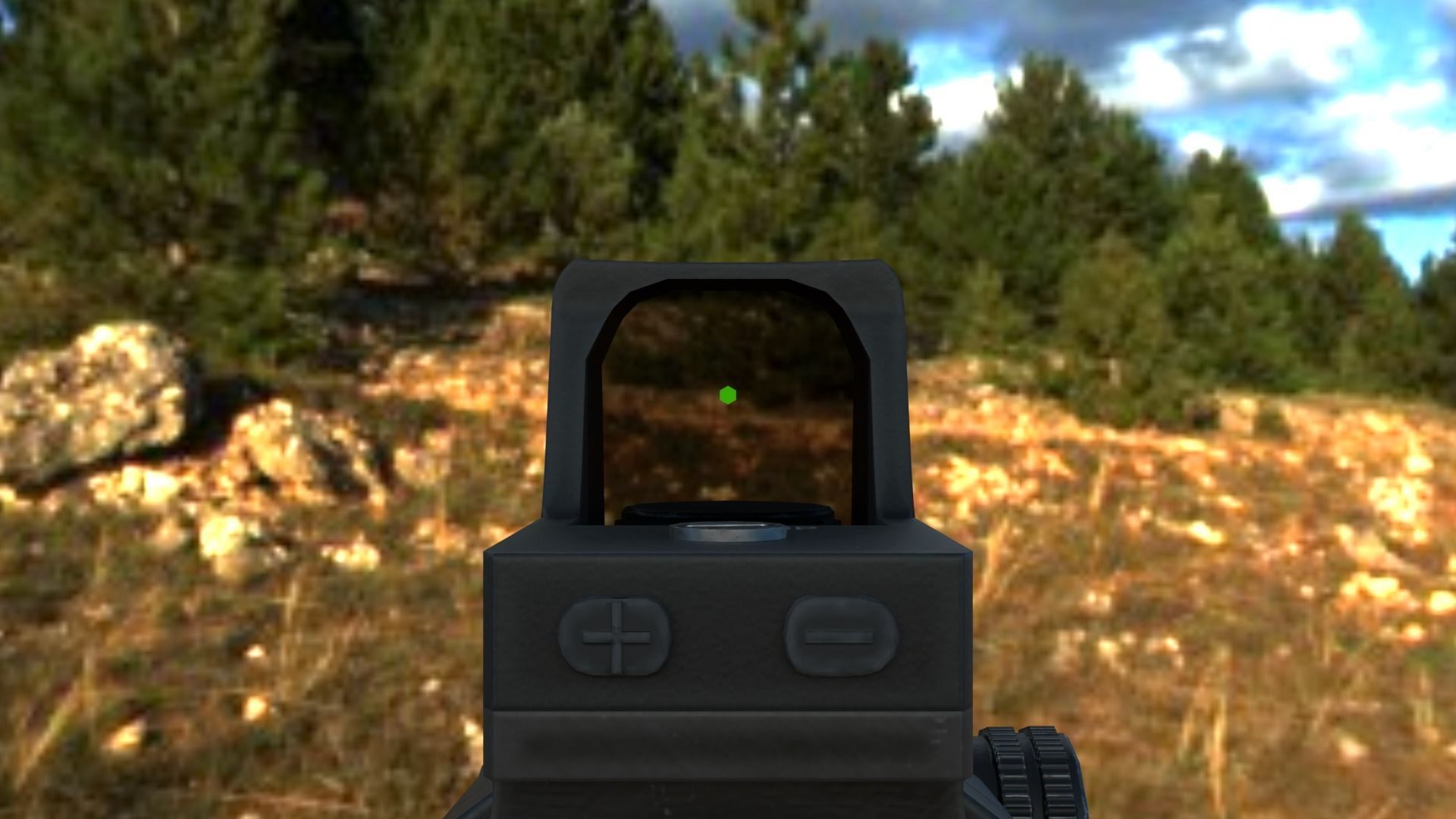 Low-Power Scope Low-poly 3D model_7