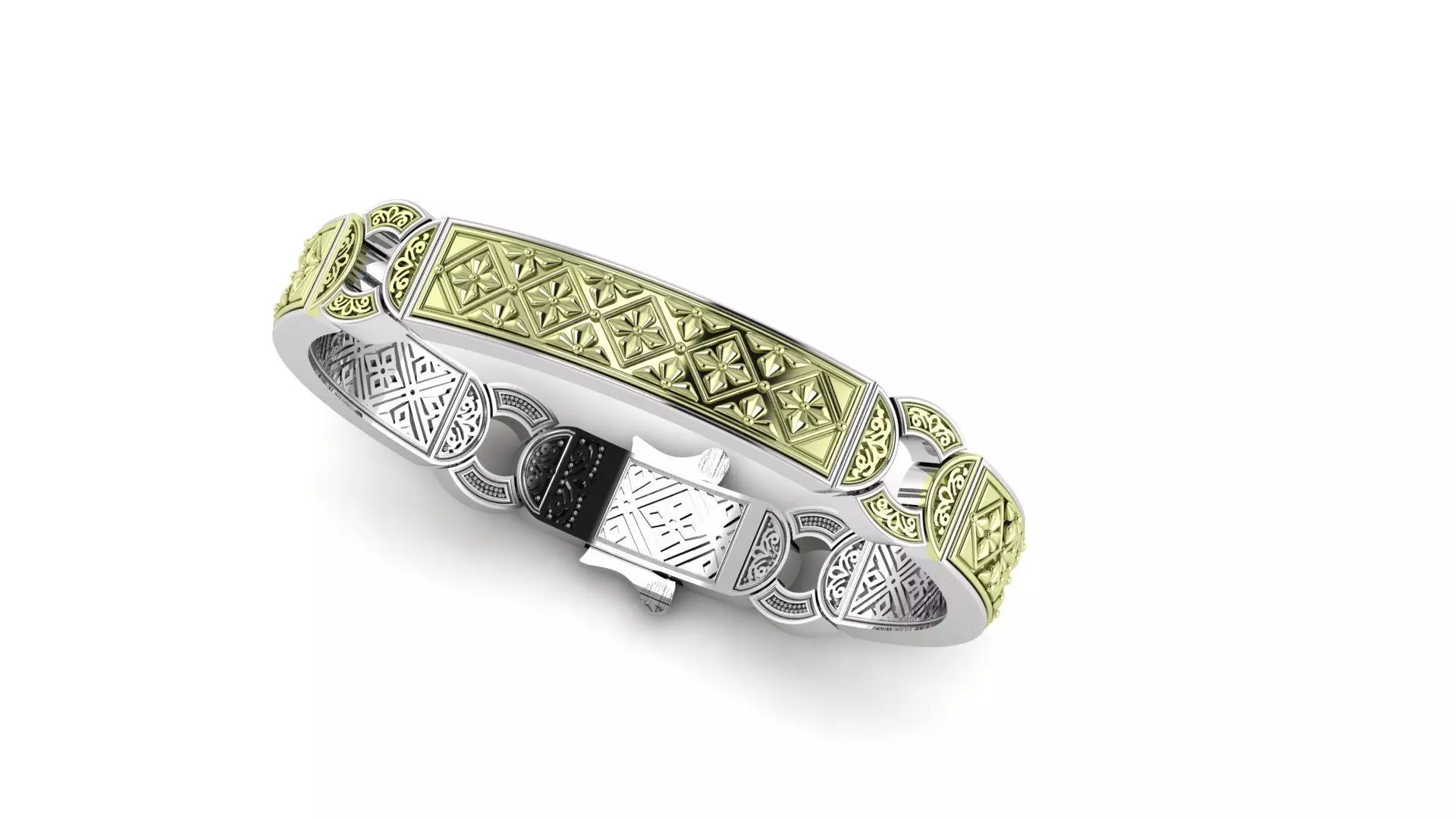 Bracelet with patterns antique bracelet 3D print model 3D print model
