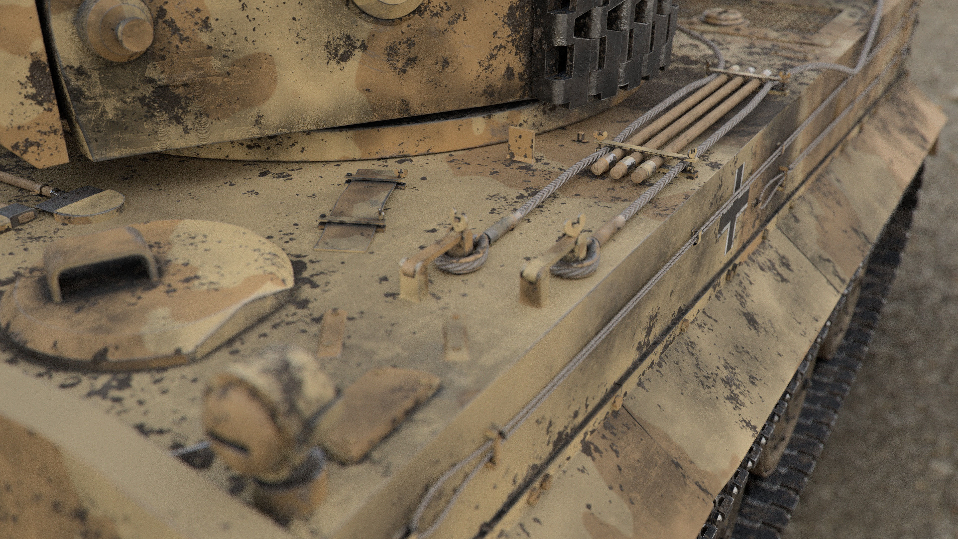 Tiger Tank Free 3D model_3
