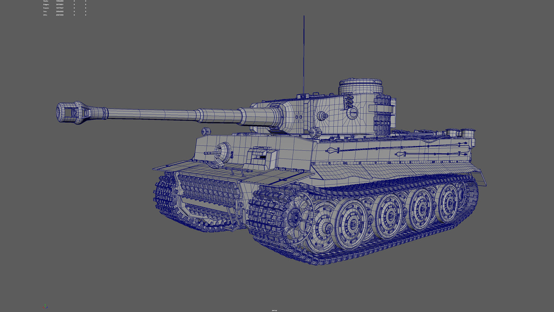 Tiger Tank Free 3D model_5