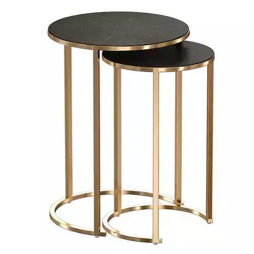 Keya Antique Brass Nesting Accent Tables Crate and Barrel