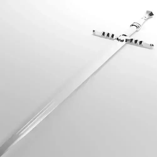 Witcher sword Low-poly 3D model