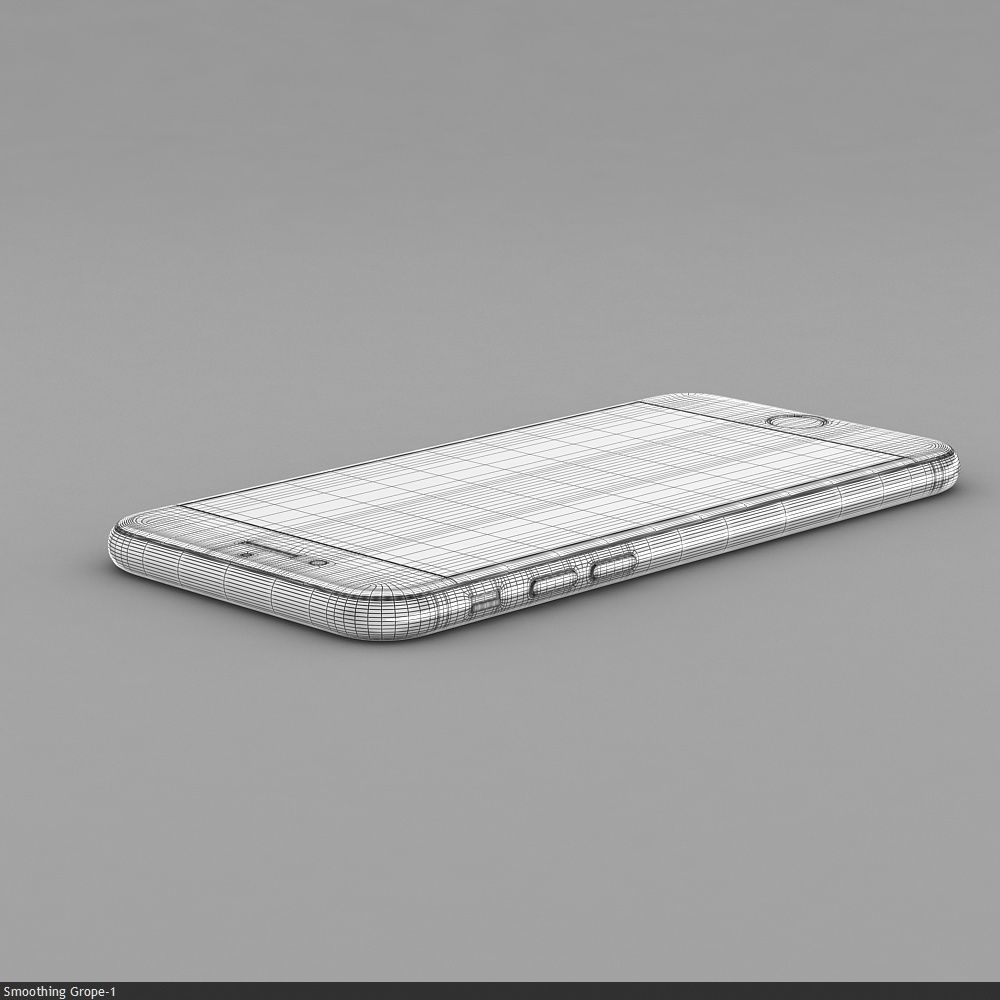 Apple iPhone SE 2020 White Low-poly 3D model_36