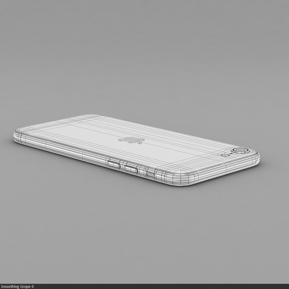 Apple iPhone SE 2020 White Low-poly 3D model_40