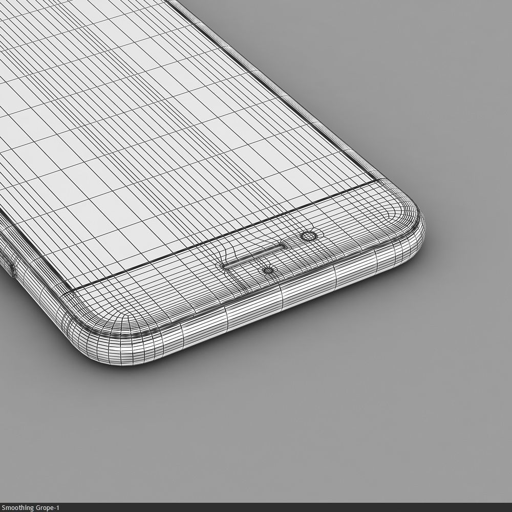 Apple iPhone SE 2020 White Low-poly 3D model_51