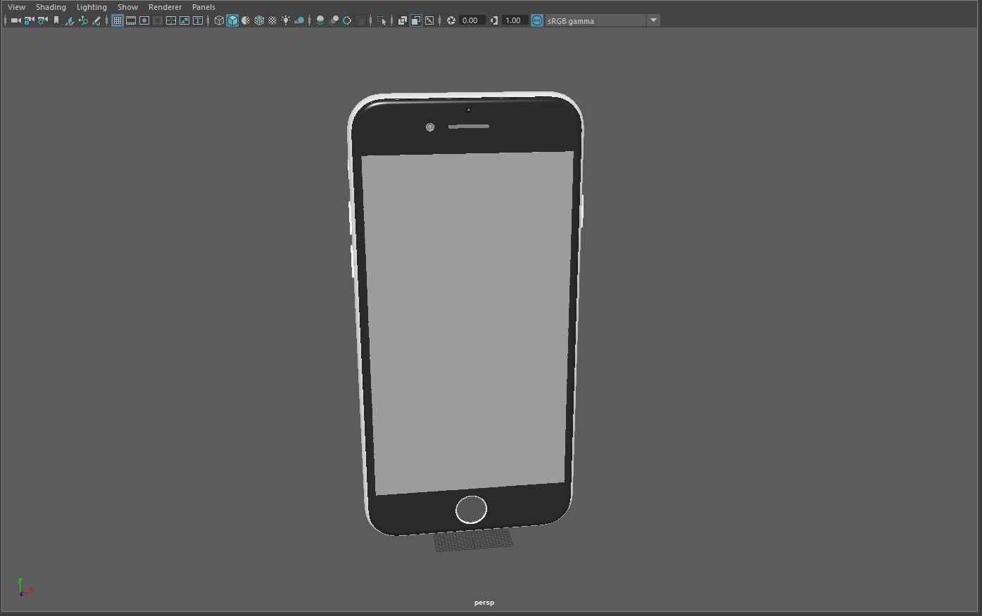 Apple iPhone SE 2020 White Low-poly 3D model_38