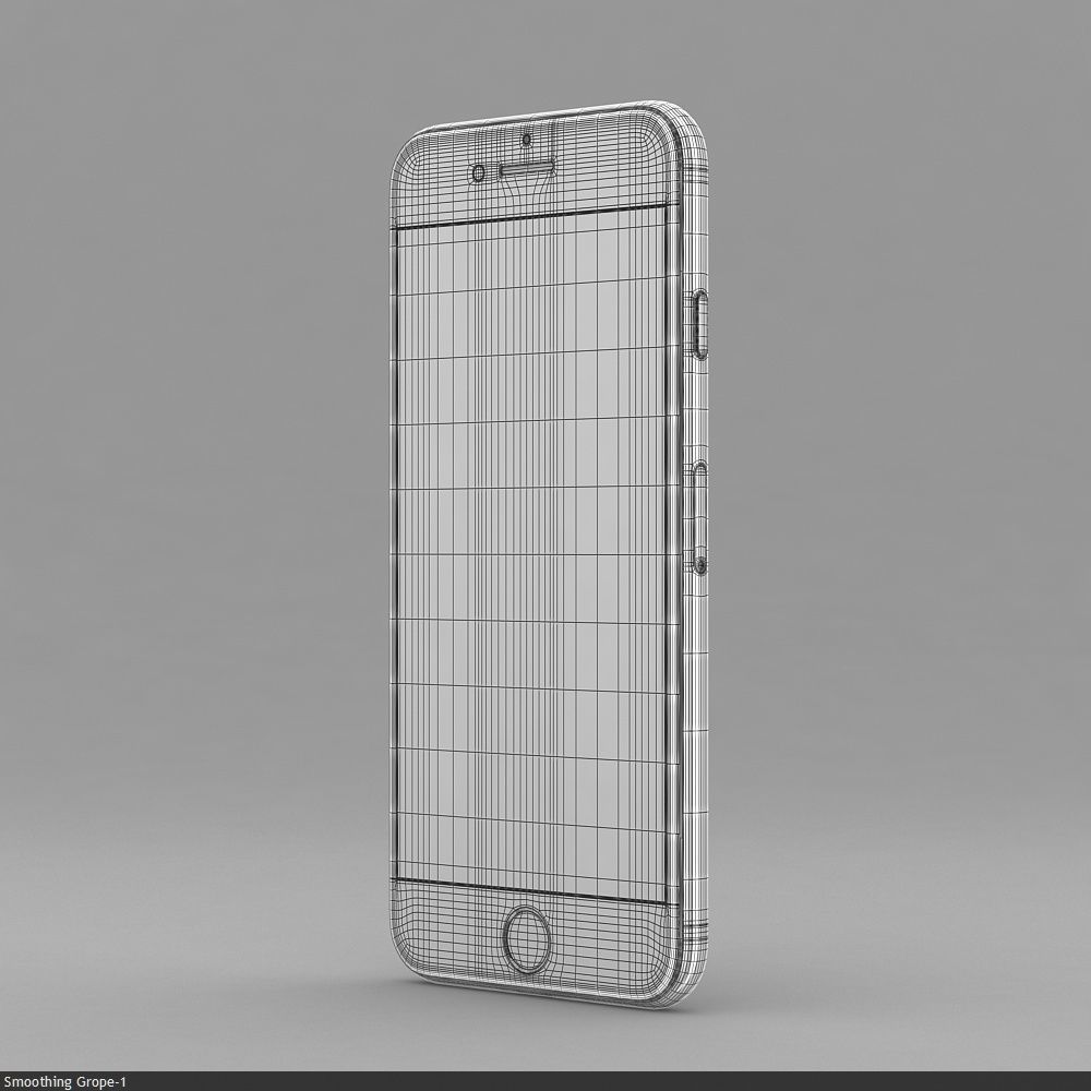 Apple iPhone SE 2020 White Low-poly 3D model_26