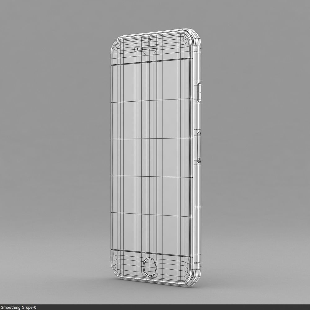 Apple iPhone SE 2020 White Low-poly 3D model_25