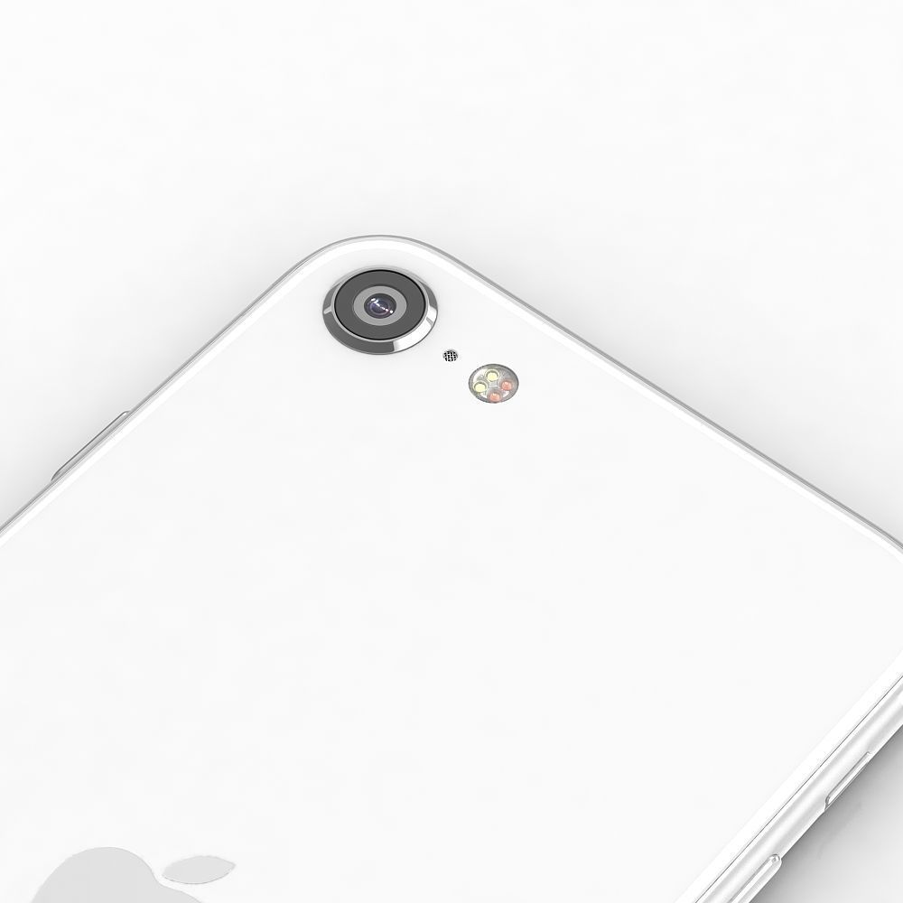 Apple iPhone SE 2020 White Low-poly 3D model_17