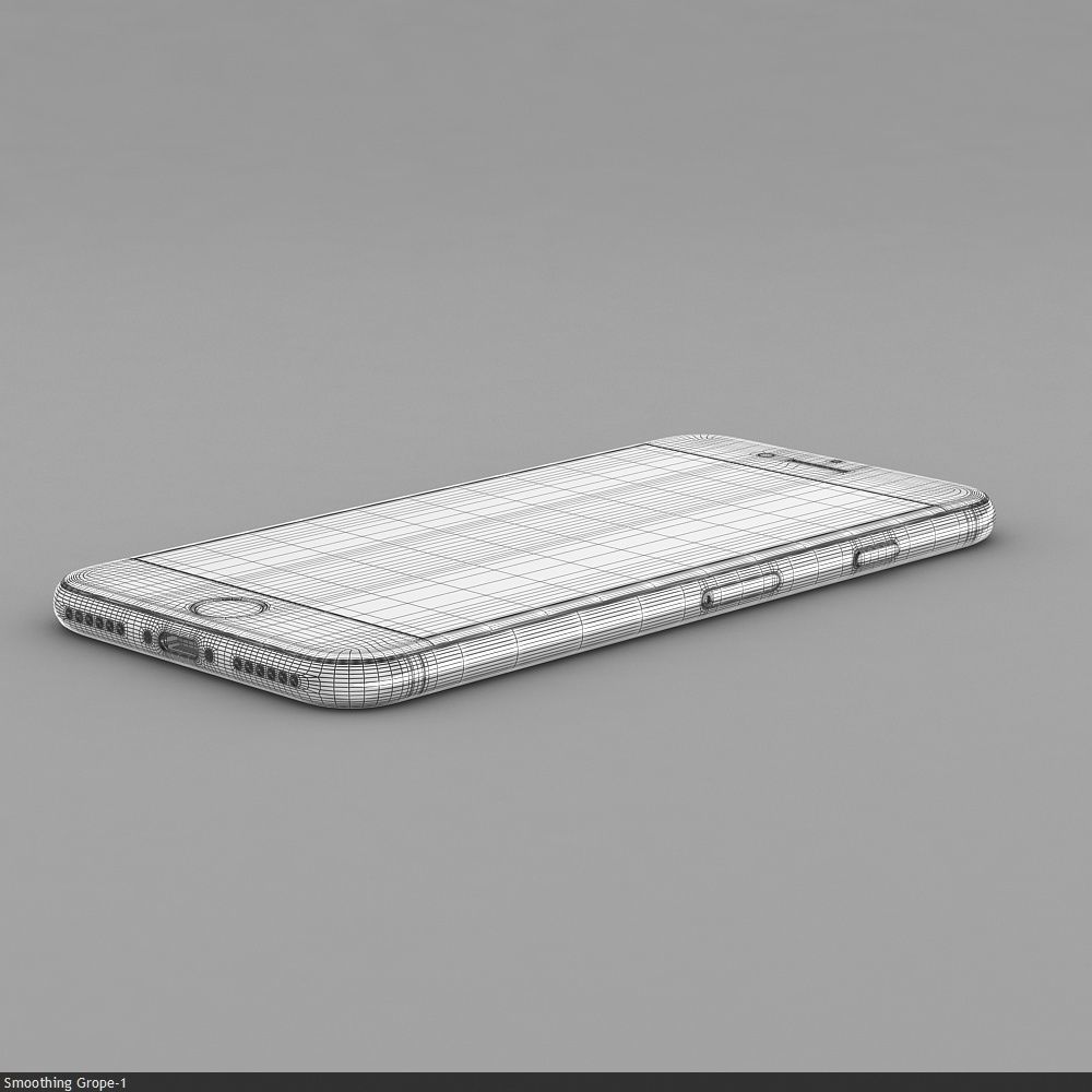Apple iPhone SE 2020 White Low-poly 3D model_39