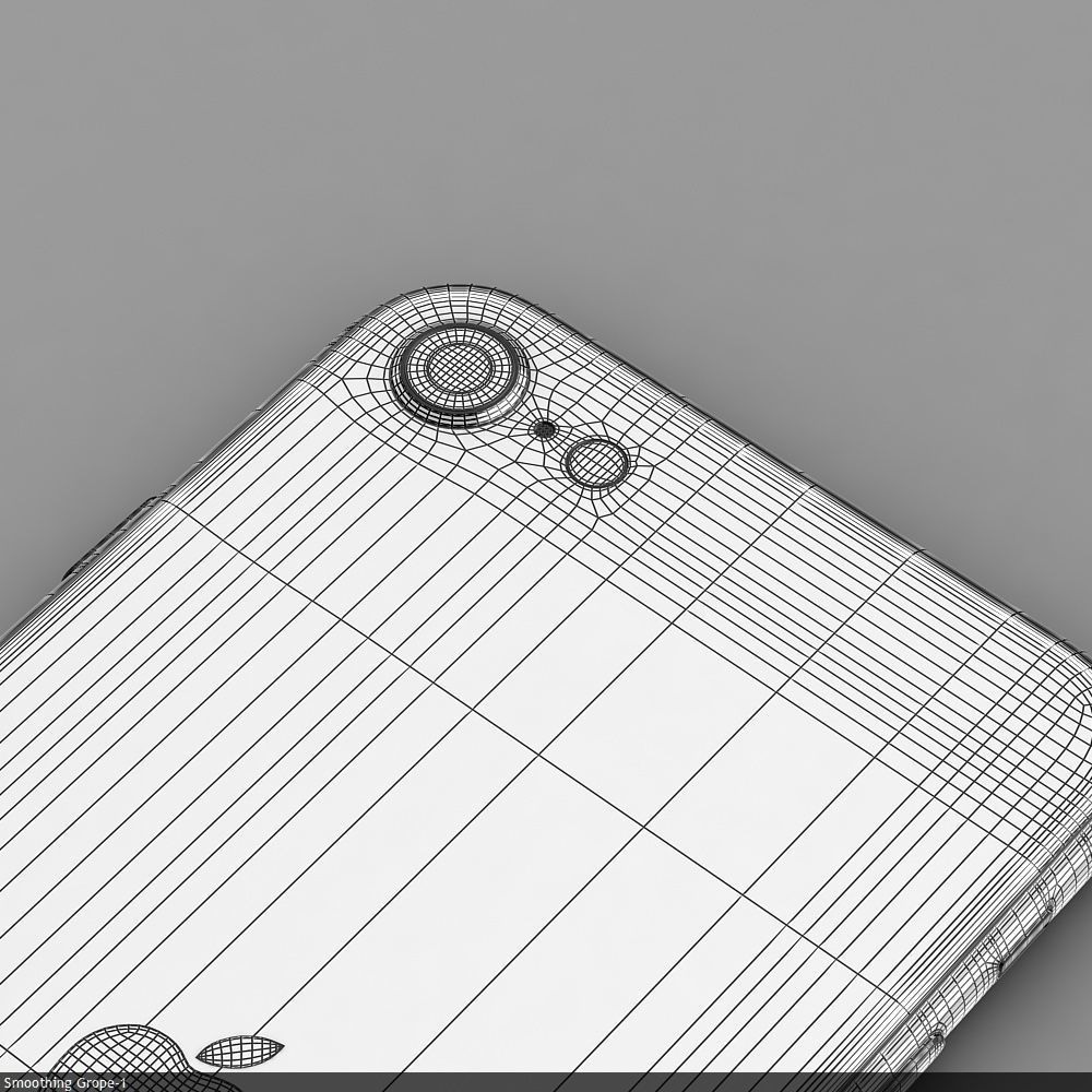 Apple iPhone SE 2020 White Low-poly 3D model_53