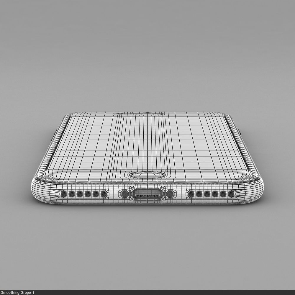 Apple iPhone SE 2020 White Low-poly 3D model_32