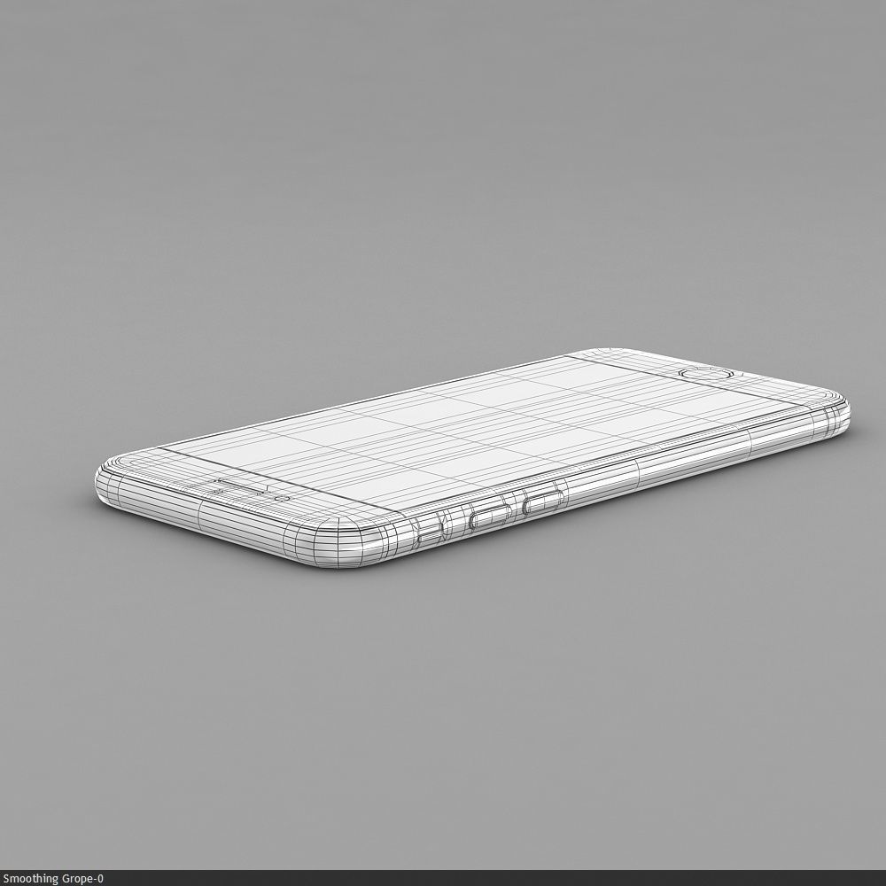 Apple iPhone SE 2020 White Low-poly 3D model_35