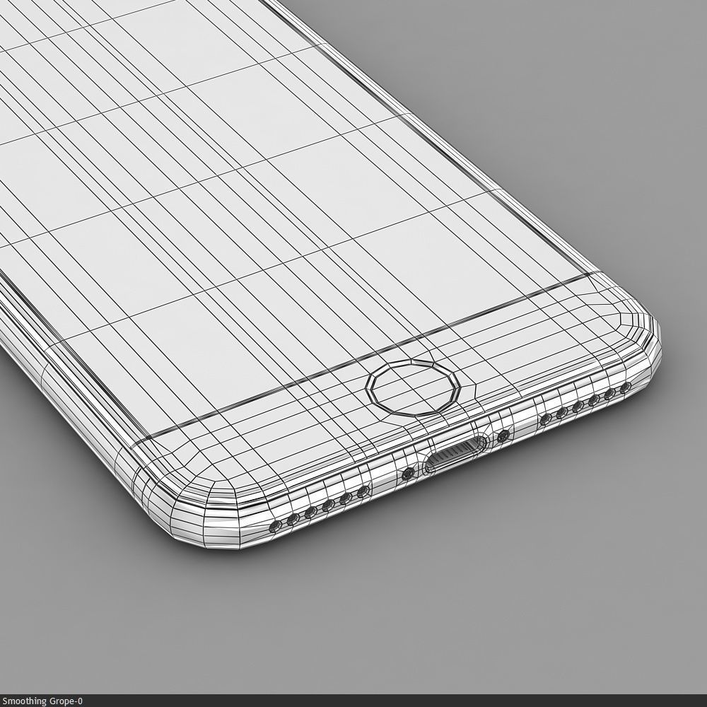 Apple iPhone SE 2020 White Low-poly 3D model_48