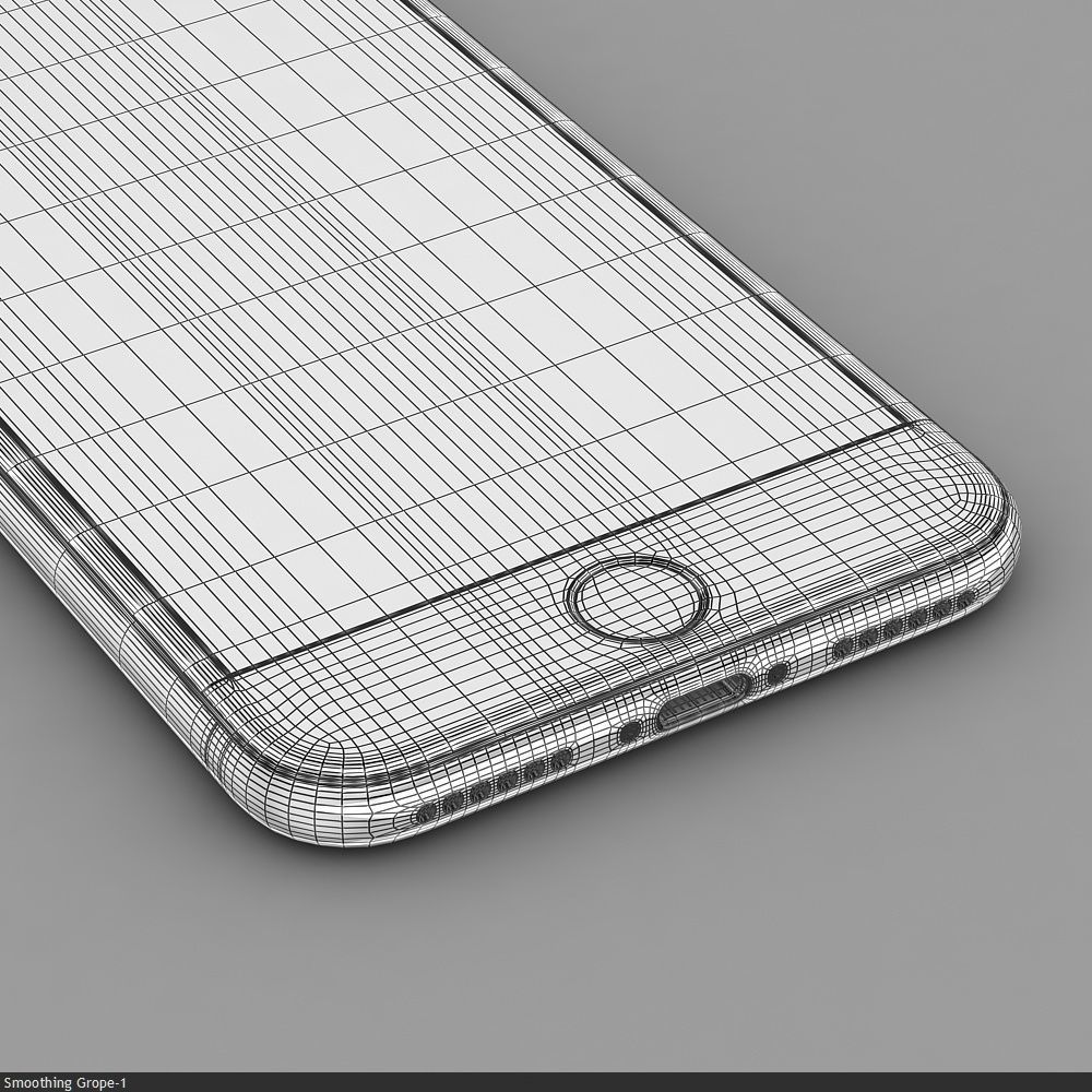 Apple iPhone SE 2020 White Low-poly 3D model_49