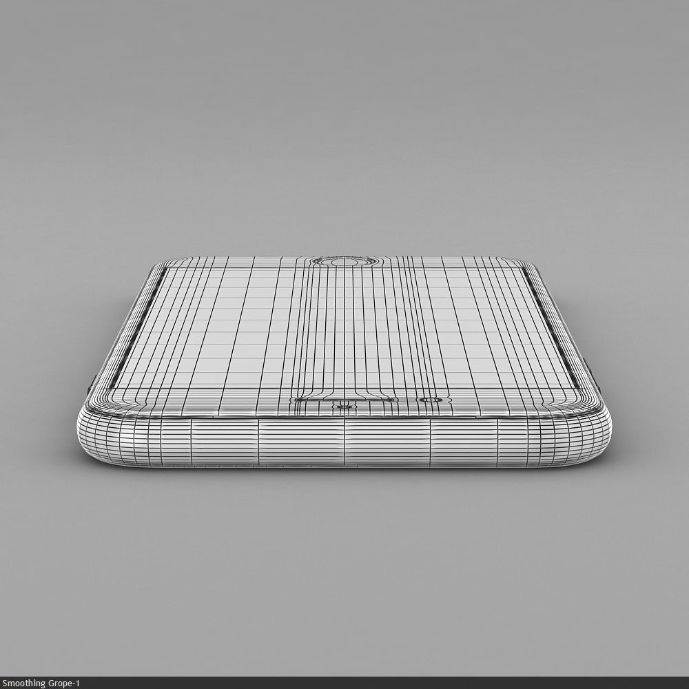 Apple iPhone SE 2020 White Low-poly 3D model_34