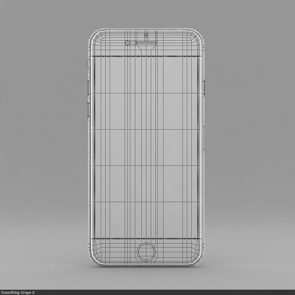 Apple iPhone SE 2020 White Low-poly 3D model_19