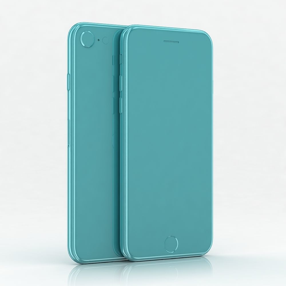 Apple iPhone SE 2020 White Low-poly 3D model_18