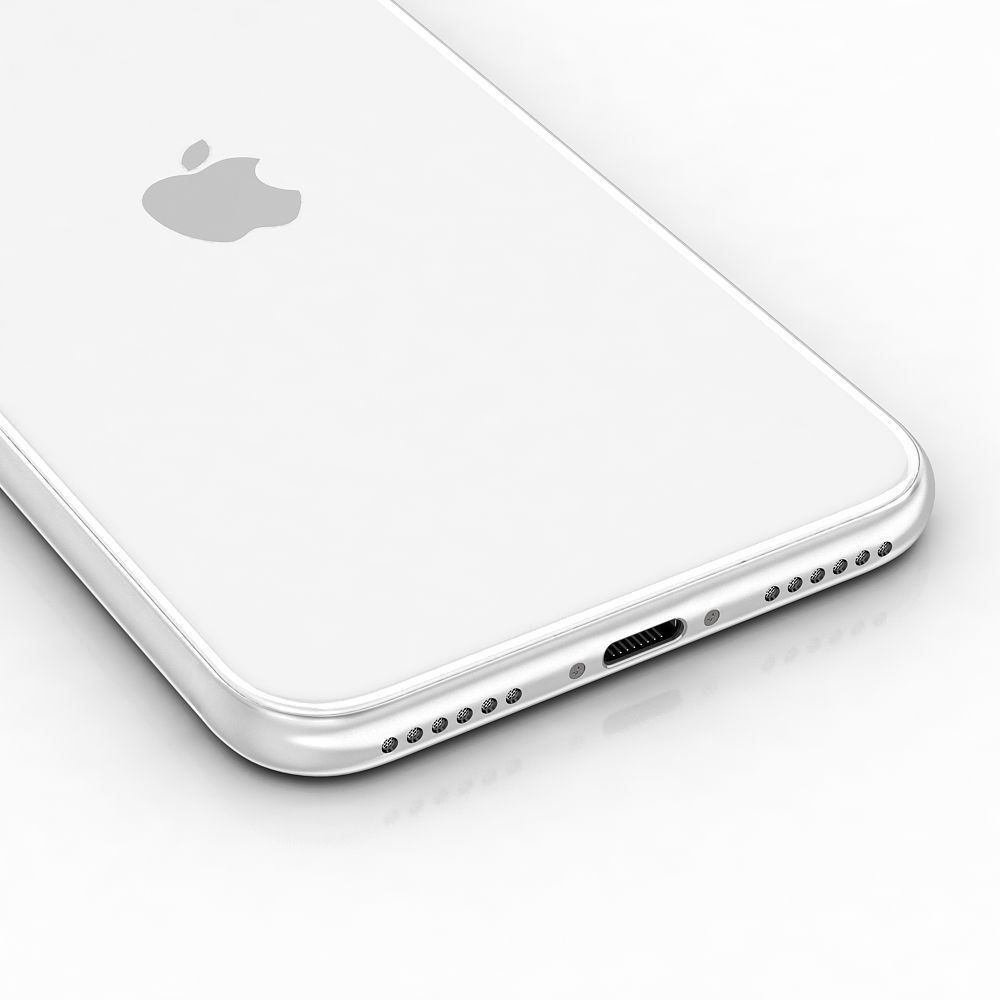 Apple iPhone SE 2020 White Low-poly 3D model_14