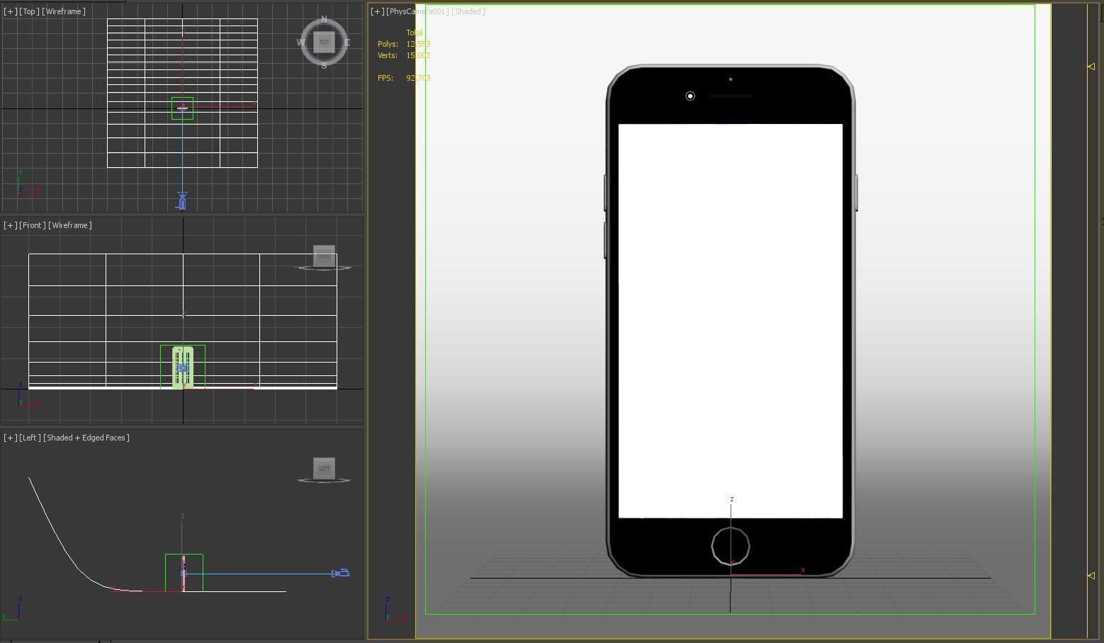 Apple iPhone SE 2020 White Low-poly 3D model_54