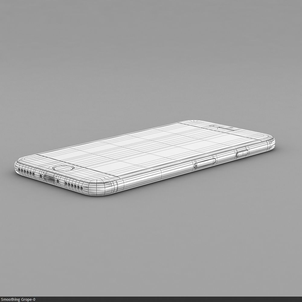 Apple iPhone SE 2020 White Low-poly 3D model_37