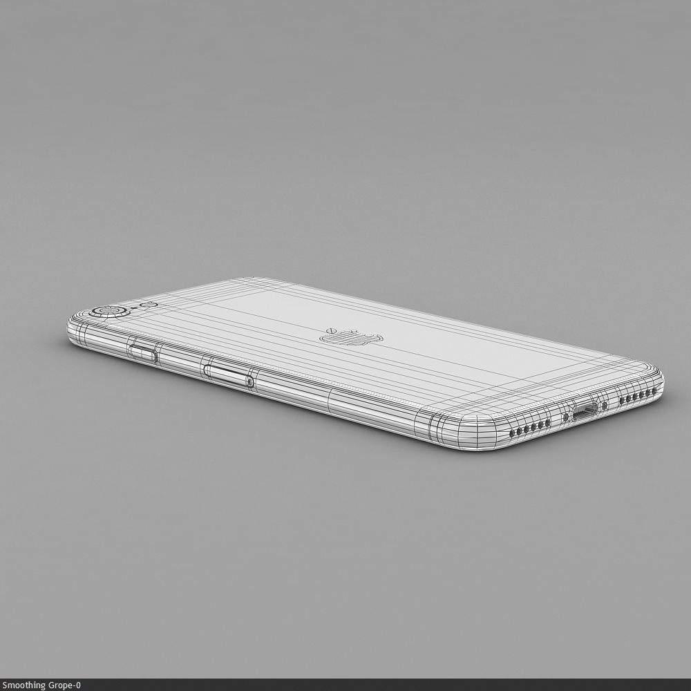 Apple iPhone SE 2020 White Low-poly 3D model_42