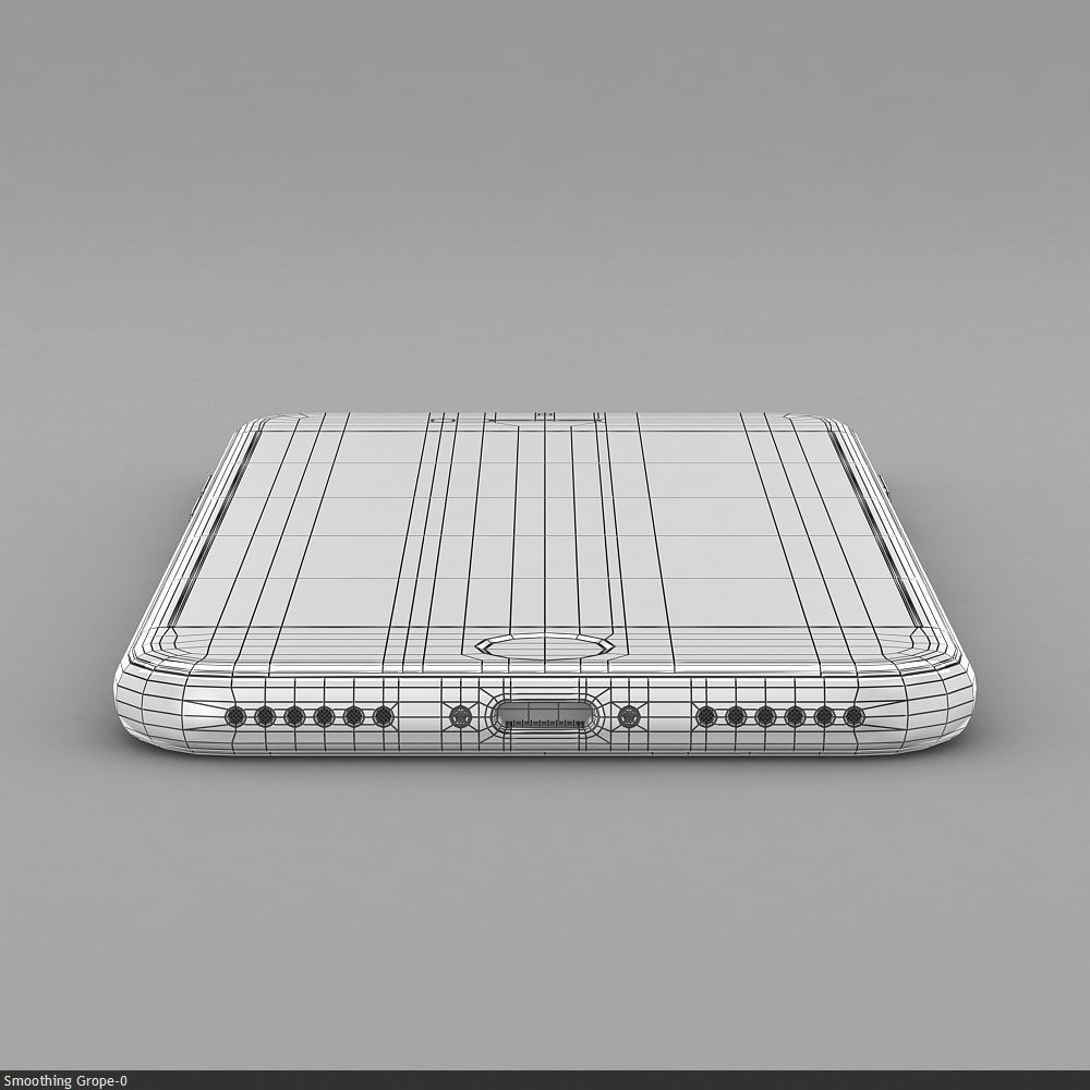 Apple iPhone SE 2020 White Low-poly 3D model_31